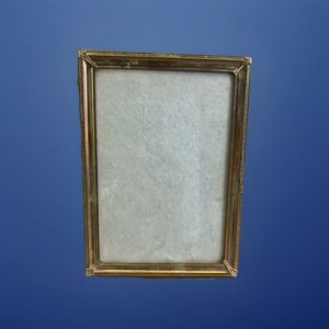 MCM‎ Vintage Patina Gold Tone Brass Picture Frame For 5x7 Opening